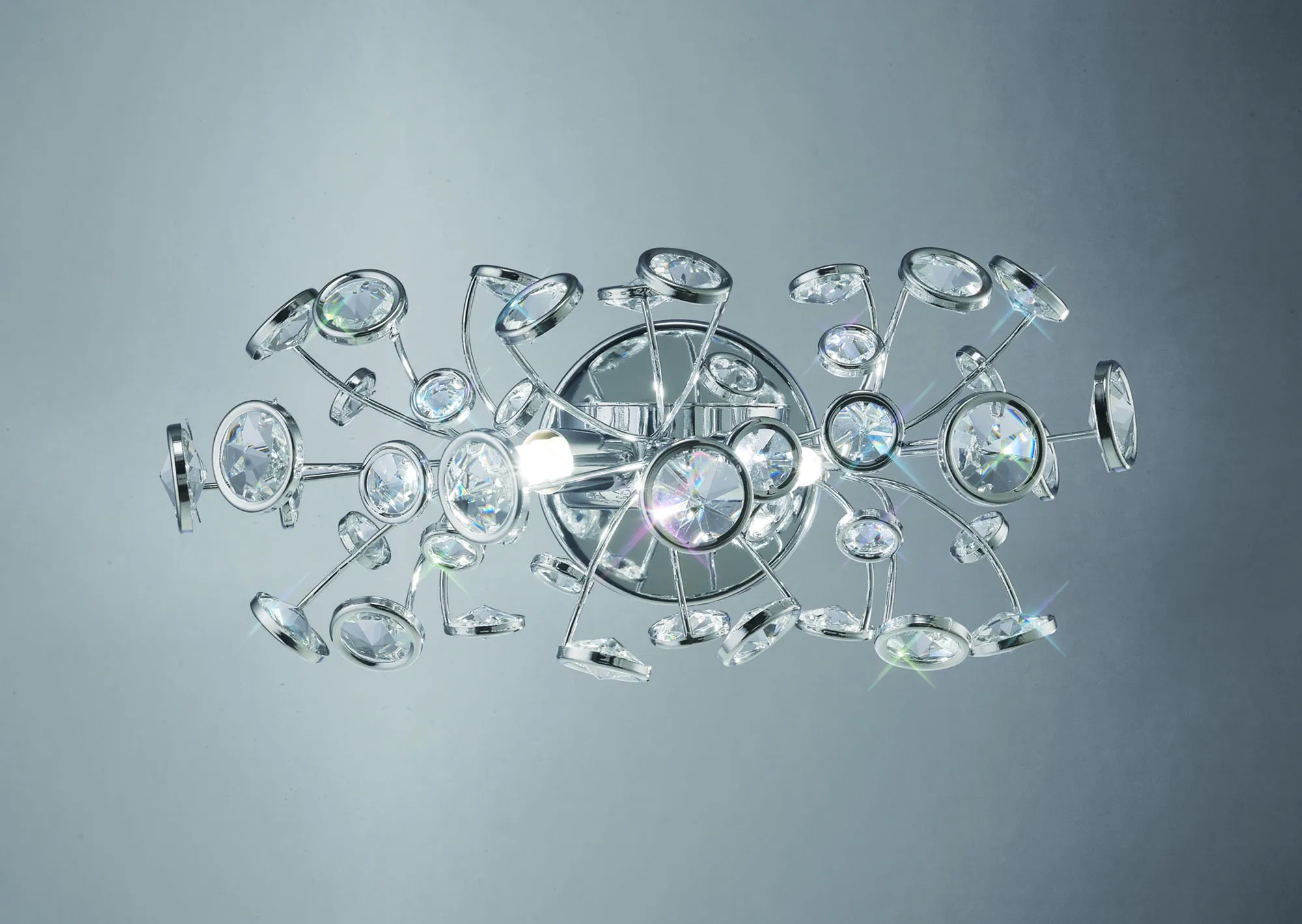IL31400  Savanna Crystal Switched Wall Lamp 2 Light